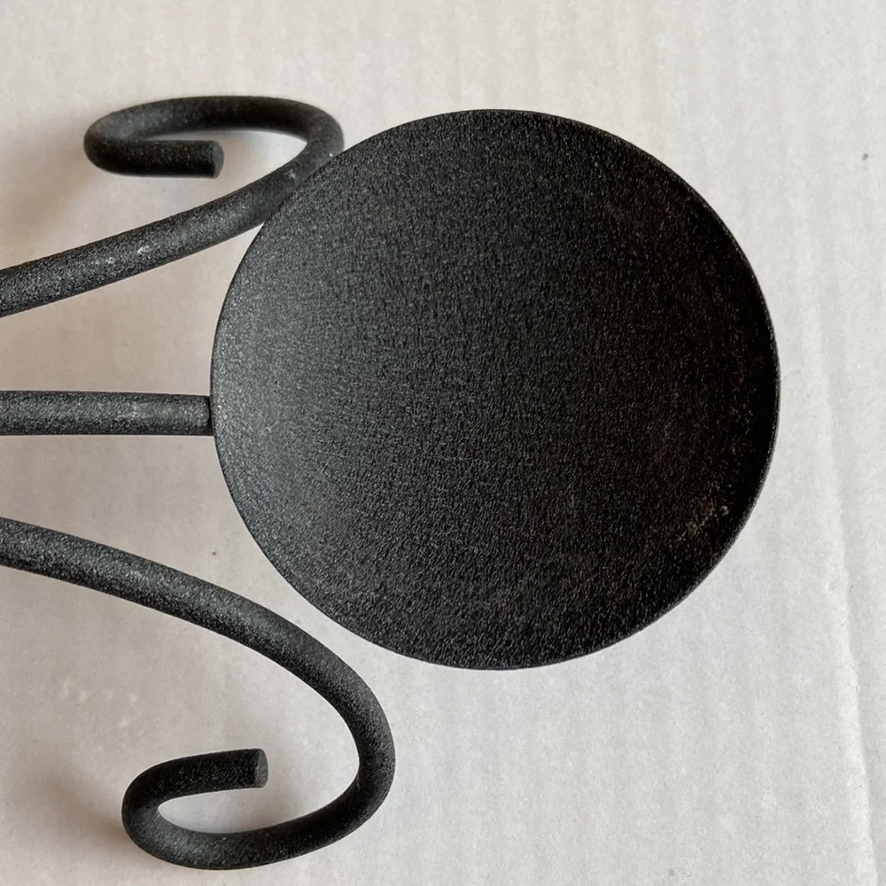 Black Iron Candle Holder